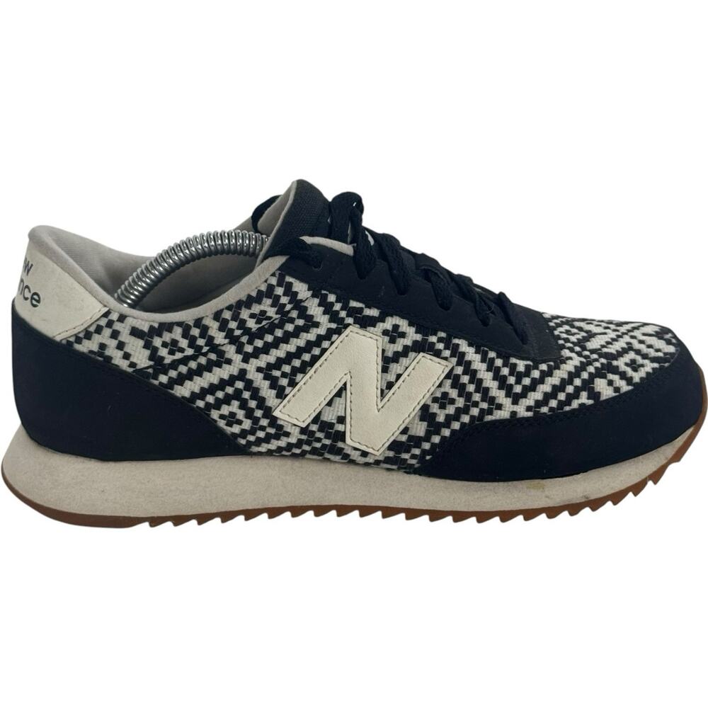New Balance 501 Ripple Sole Woven Running Classics Shoes Black White Women's 7